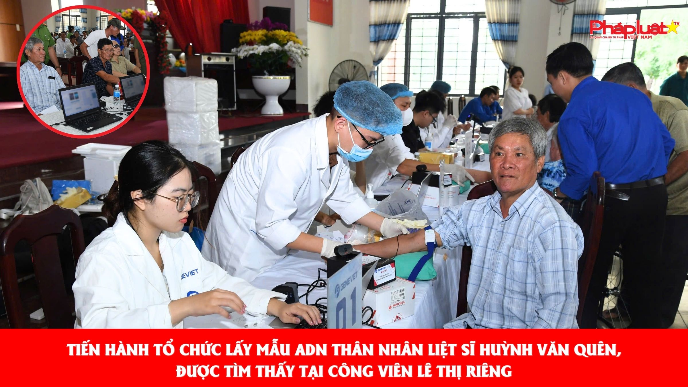 Tiến hành tổ chức lấy mẫu ADN thân nhân liệt sĩ Huỳnh Văn Quên, được tìm thấy tại Công viên Lê Thị Riêng