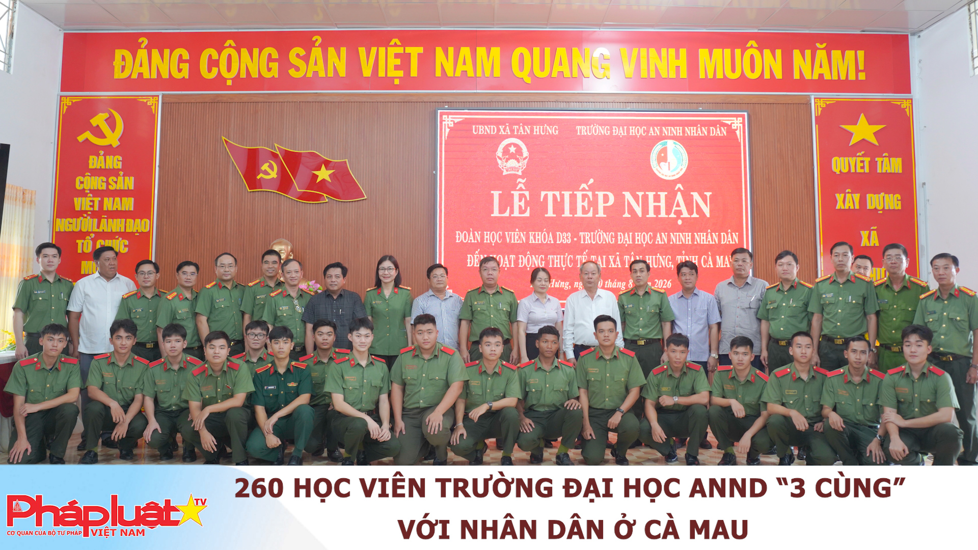 260 học viên Trường Đại học ANND “3 cùng” với Nhân dân ở Cà Mau.