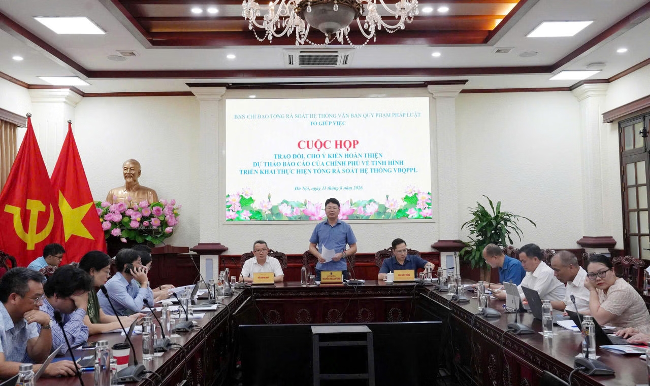 Bộ Tư pháp họp cho ý kiến dự thảo Báo cáo của Chính phủ về tình hình triển khai tổng rà soát hệ thống VBQPPL