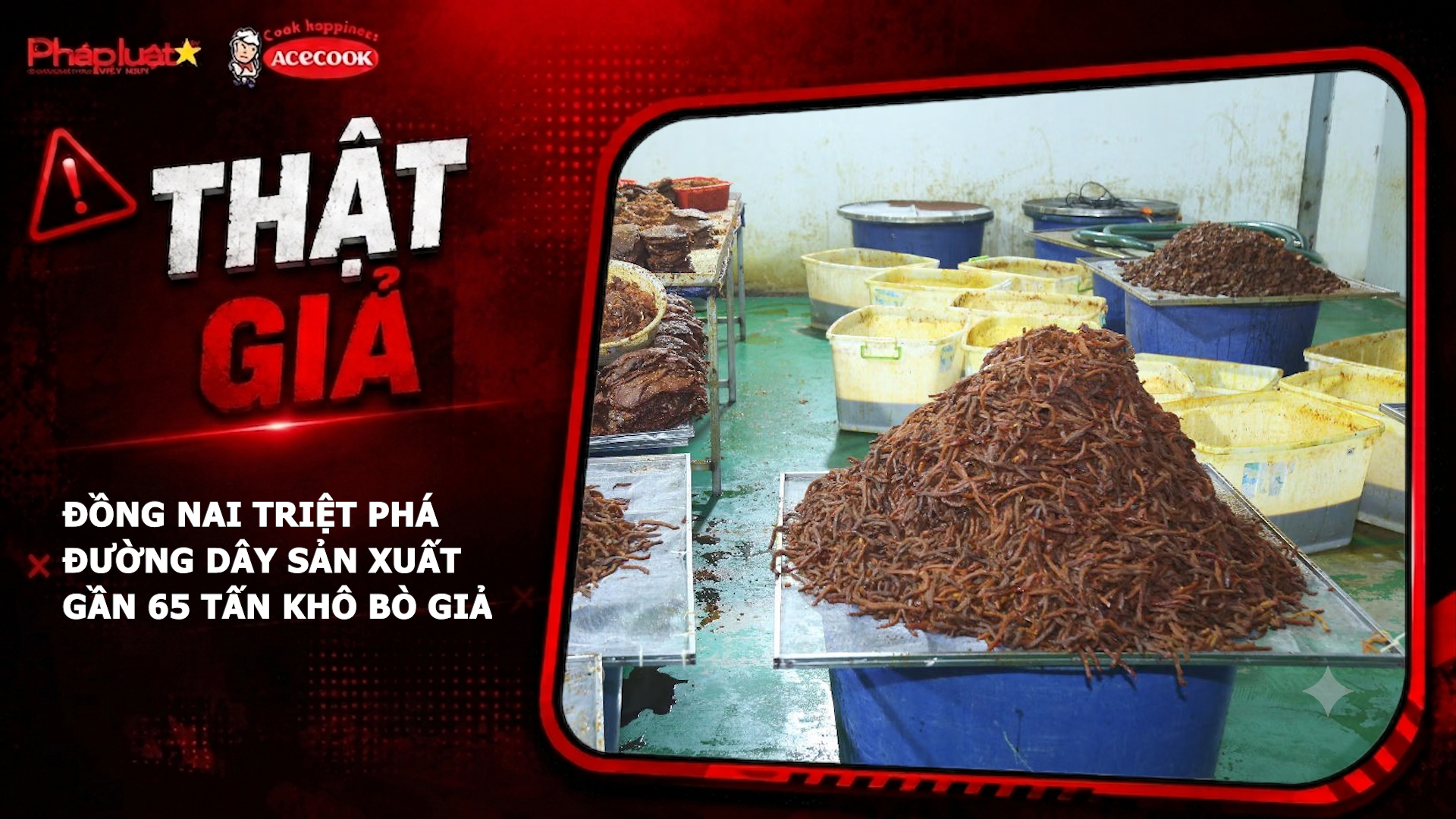 Chuyên mục chung tay cùng doanh nghiệp phòng chống Hàng gian- Hàng giả- Hàng nhái (ngày 21/8/2026): Đồng Nai triệt phá đường dây sản xuất gần 65 tấn khô bò giả