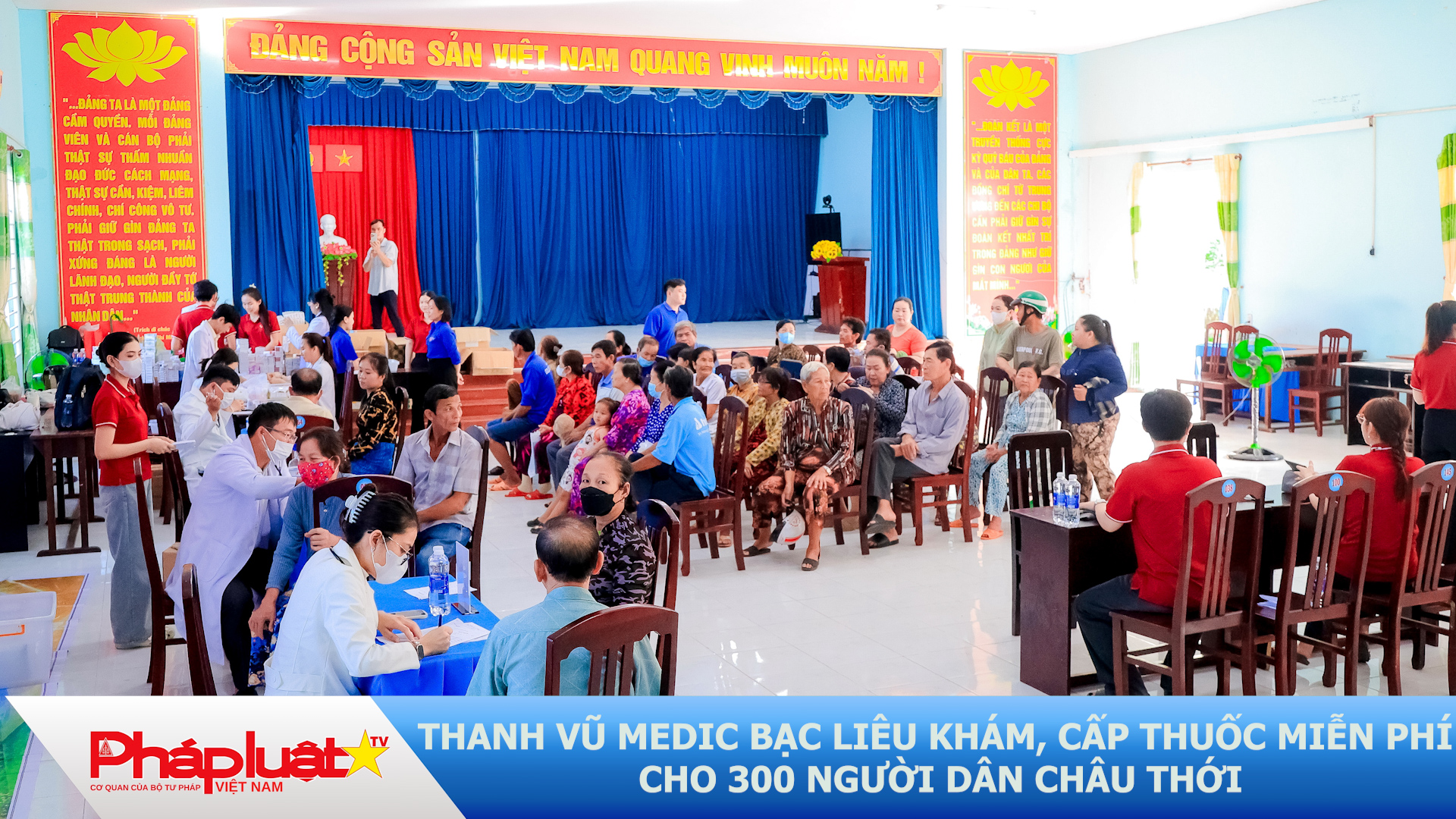 Thanh Vũ Medic Bạc Liêu khám, cấp thuốc miễn phí cho 300 người dân Châu Thới