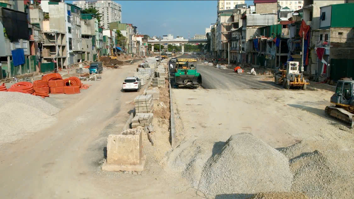 Vành đai 1 Hoàng Cầu - Voi Phục dần hoàn thiện, chờ ngày thông xe kỹ thuật