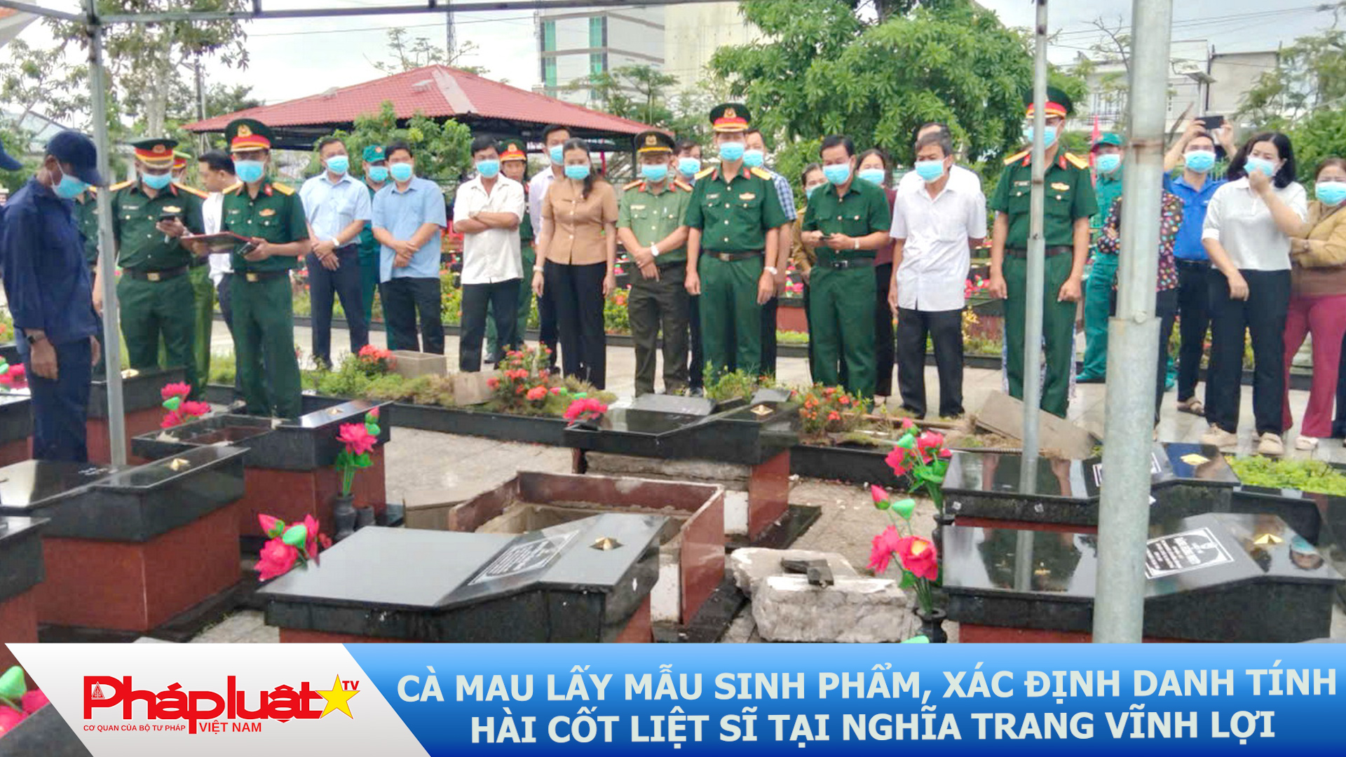 Cà Mau lấy mẫu sinh phẩm, xác định danh tính hài cốt liệt sĩ tại Nghĩa trang Vĩnh Lợi
