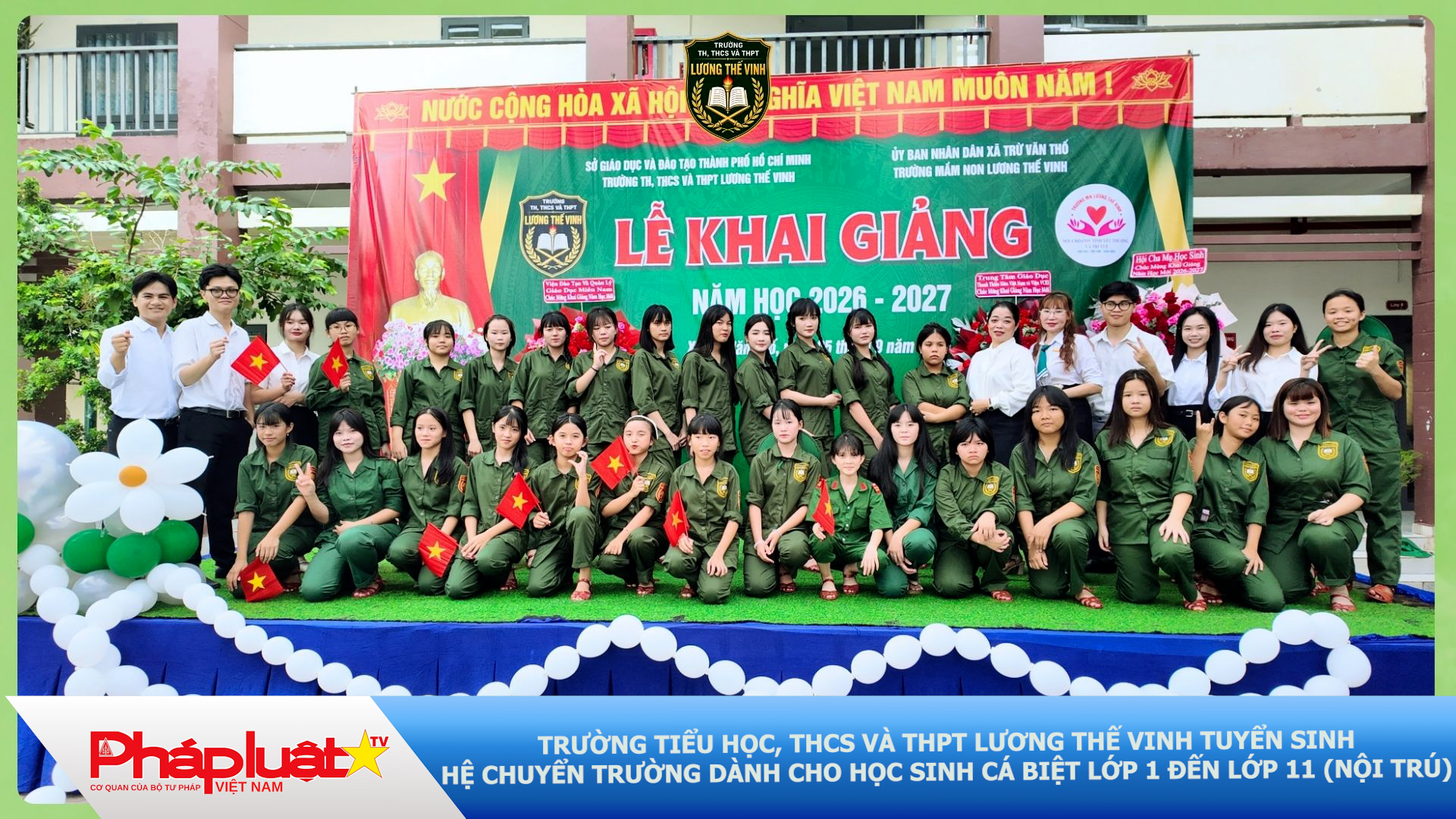Trường Tiểu học, THCS và THPT Lương Thế Vinh tuyển sinh hệ chuyển trường dành cho học sinh cá biệt lớp 1 đến lớp 11 (nội trú) 