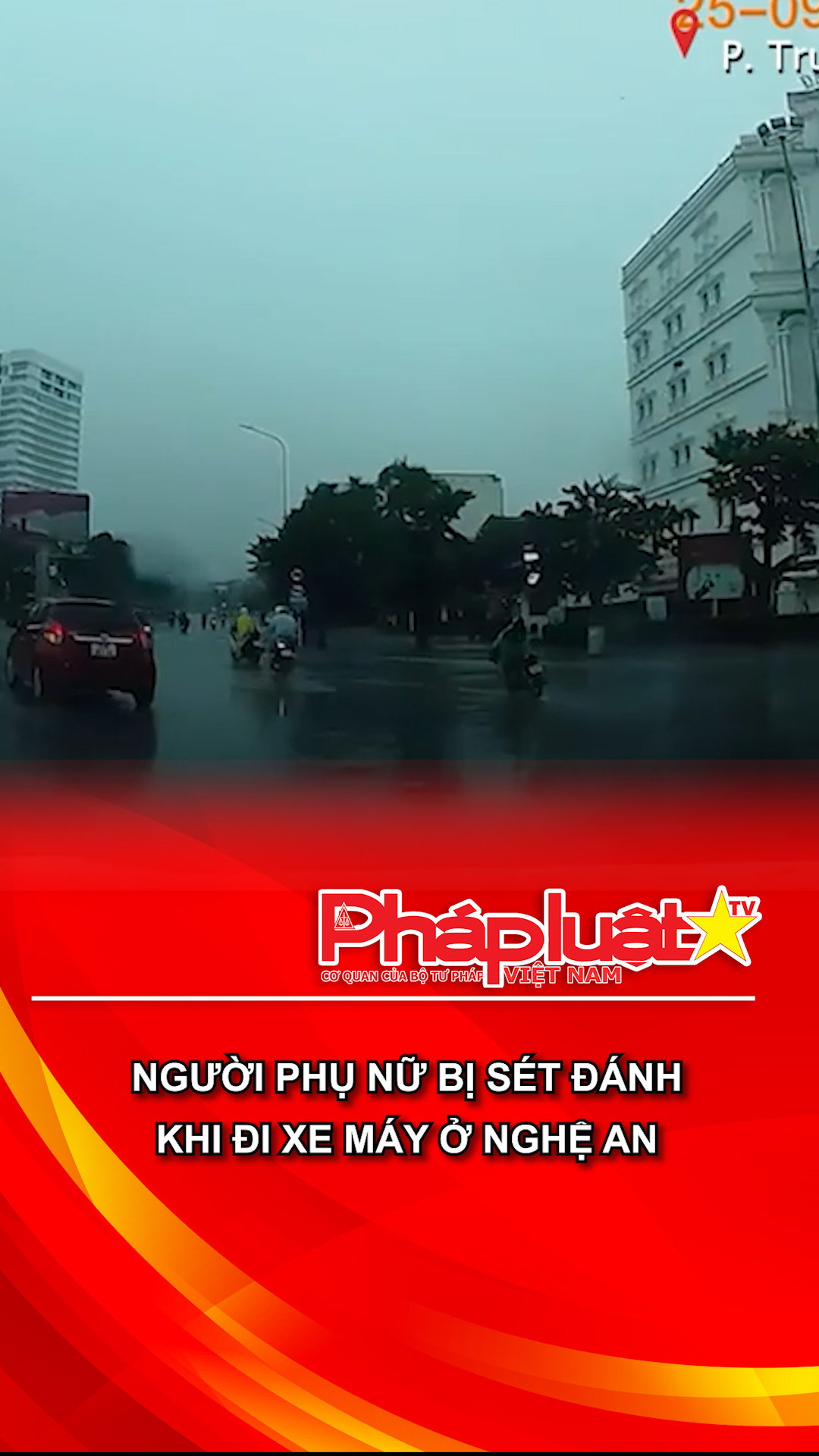 Người phụ nữ bị sét đánh khi đi xe máy ở Nghệ An
