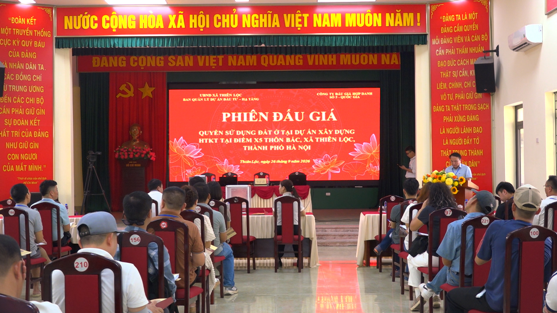 Hà Nội: Thiên Lộc đấu giá đất, giá trúng cao nhất hơn 106 triệu đồng/m²