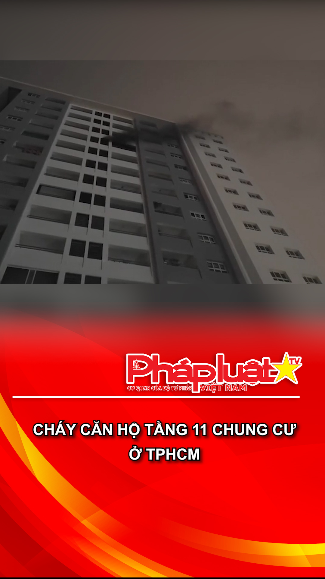 Cháy căn hộ tầng 11 chung cư ở TPHCM
