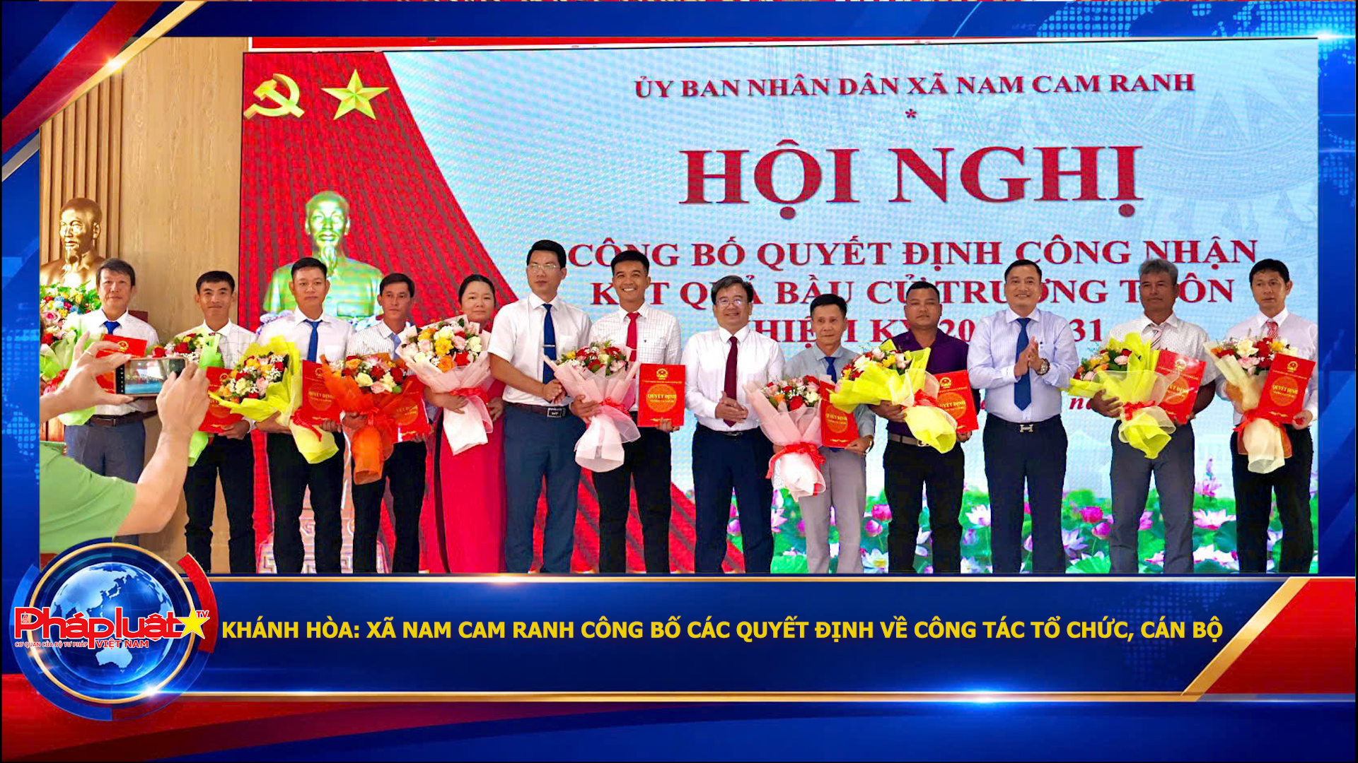 Khánh Hòa: Xã Nam Cam Ranh công bố các quyết định về công tác tổ chức, cán bộ