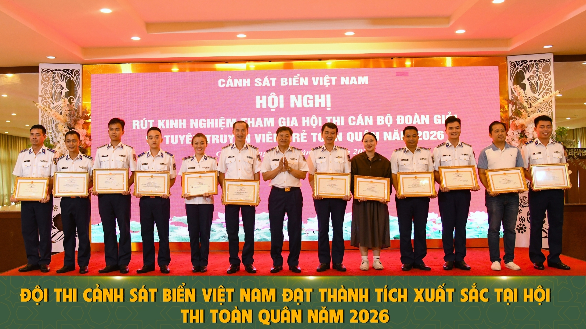 Đội thi Cảnh sát biển Việt Nam đạt thành tích xuất sắc tại hội thi toàn quân năm 2026