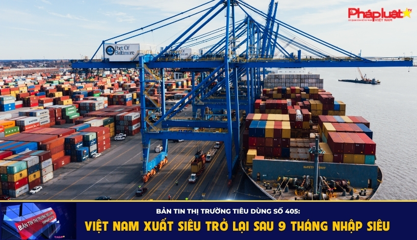 Bản tin Thị trường Tiêu dùng số 405: Việt Nam xuất siêu trở lại sau 9 tháng nhập siêu