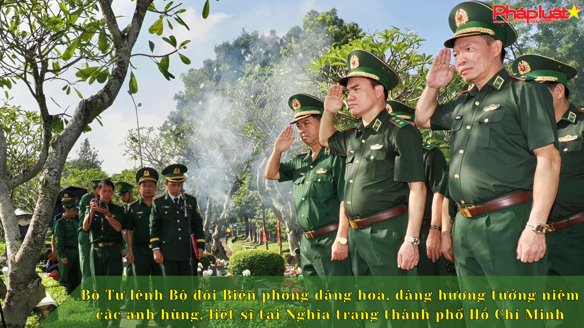  Bộ Tư lệnh Bộ đội Biên phòng dâng hoa, dâng hương tưởng niệm các anh hùng, liệt sĩ tại Nghĩa trang thành phố Hồ Chí Minh