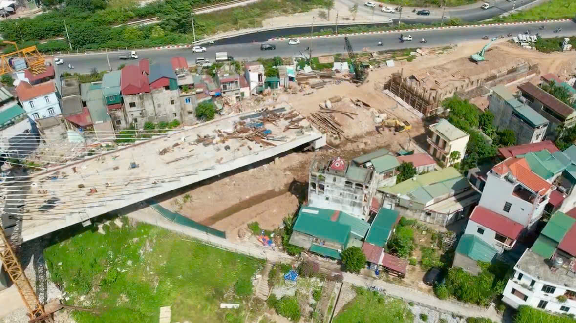 Cầu Đuống mới đẩy nhanh tiến độ, hoàn thiện các hạng mục cuối cùng