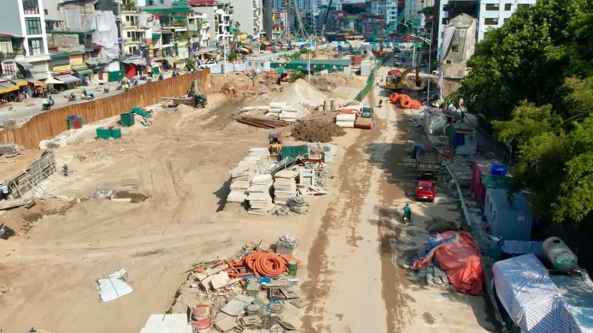 Vành đai 1 Hoàng Cầu – Voi Phục tăng tốc thi công, phấn đấu hoàn thành trước Tết 2027